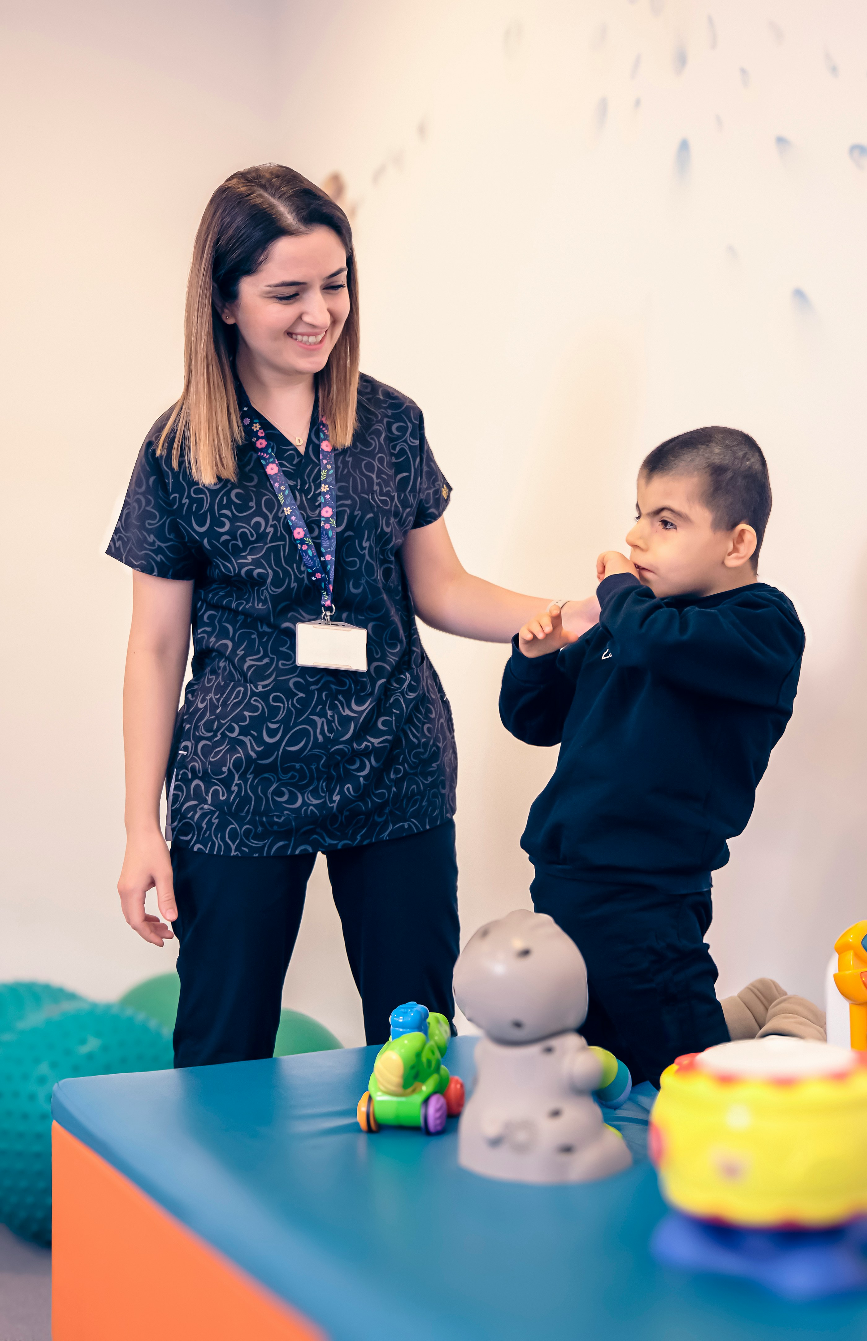 Boy with carer